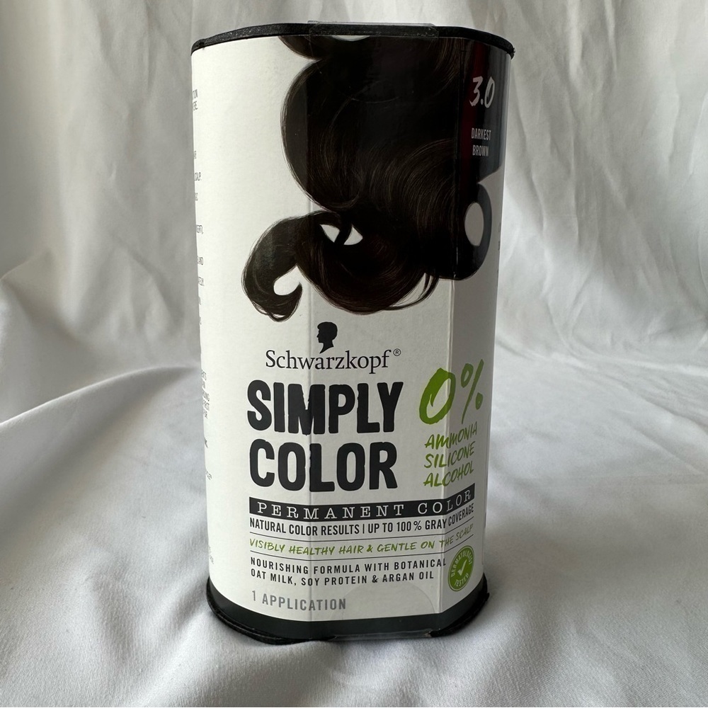 NEW schwarzkopf simply color permanent color 3.0 darkest brown